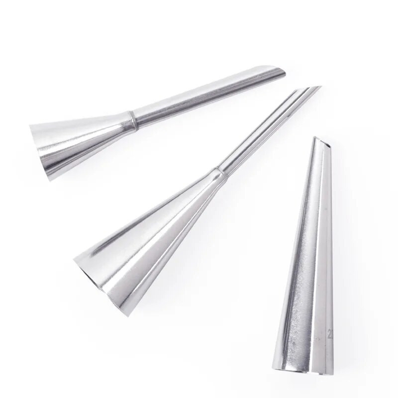 2/3/4 komada mlaznica za lisnate eklere od nehrđajućeg čelika Šprica za kolače Nastavci za cijeđenje kreme Kit za cijeđenje vrhnja Alati za slastičarstvo