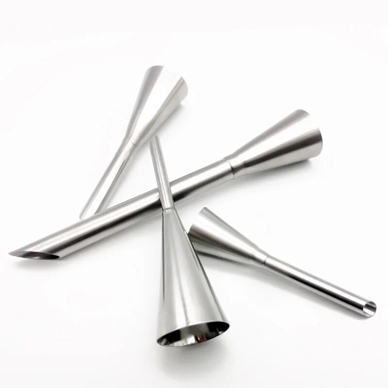 4 komada Cupcake Puffs Štrcaljka za ubrizgavanje Mlaznice za cijevi za glazuru Za ukrašavanje kolača Cjevčice za punjenje slastica Eclair Savjeti za tijesto