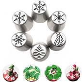 1Pc Božićna krema za kolač Glazura Piping Mlaznice Set Kuhinjsko drvce Snježna pahuljica Cupcake Dekoracija Cvijet Usta Alati za pečenje tijesta