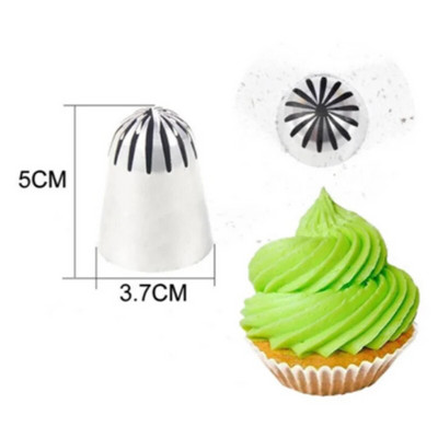 4 kom/1 kom velike mlaznice za kremu Alati za ukrašavanje kolača Od nehrđajućeg čelika Posuda za pečenje kolača od tijesta Kuhinjski dodaci i dodaci