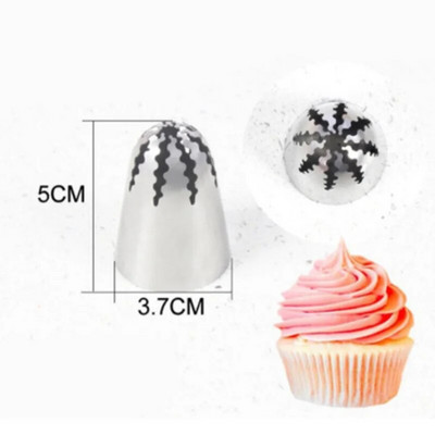 4 kom/1 kom velike mlaznice za kremu Alati za ukrašavanje kolača Od nehrđajućeg čelika Posuda za pečenje kolača od tijesta Kuhinjski dodaci i dodaci