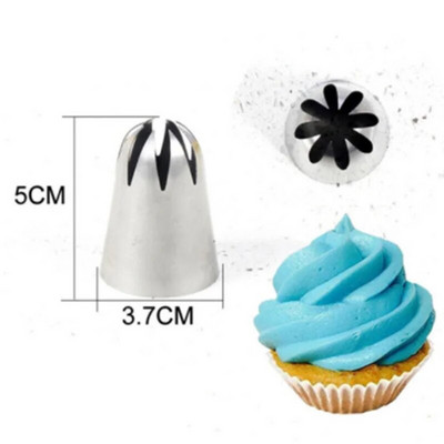 4 kom/1 kom velike mlaznice za kremu Alati za ukrašavanje kolača Od nehrđajućeg čelika Posuda za pečenje kolača od tijesta Kuhinjski dodaci i dodaci