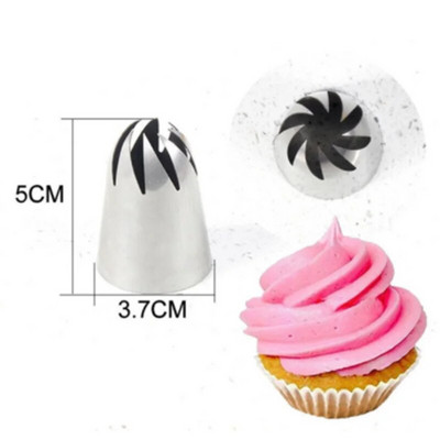 4 kom/1 kom velike mlaznice za kremu Alati za ukrašavanje kolača Od nehrđajućeg čelika Posuda za pečenje kolača od tijesta Kuhinjski dodaci i dodaci