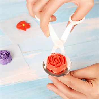 2 τεμ/1 τεμ. Piping Flower Scissors Nail Safety Διακοσμητικό τριαντάφυλλο Fondant Cake Διακοσμητικό Δίσκο Μεταφορά κρέμας Μπαστούνια ζαχαροπλαστικής ψησίματος