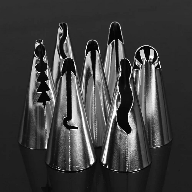 7-dijelni ukras za tortu od nehrđajućeg čelika, suknja za lutku princeze, porub, ukras za usta, bešavni alat za ukrašavanje kolača s kremastim ustima