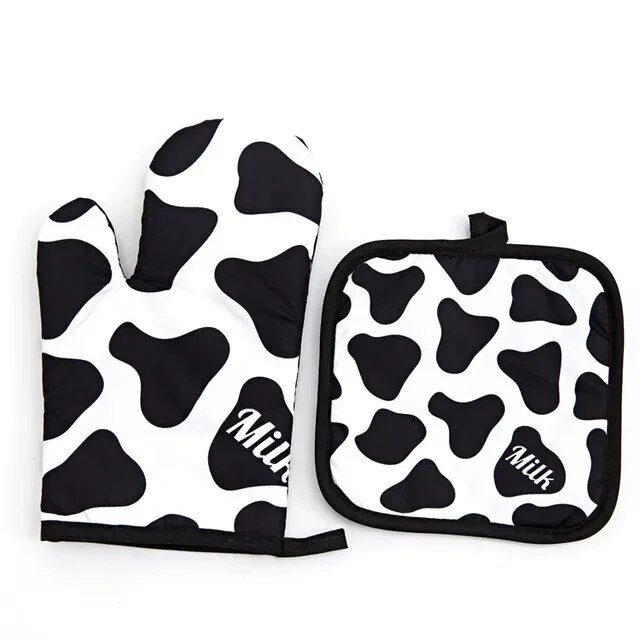 1 set de tampon izolator cu model leopard pentru gătit mănuși pentru cuptor cu microunde, coacere, grătar, suporturi pentru cuptor, mănuși de cuptor, suport pentru oală, mănuși de bucătărie