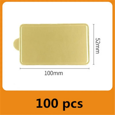 100 kom/pak. Karton za torte Mini daske za torte Cupcake desertni pladanj za više oblika Papirna zlatna podloga za kolače Dekorativni komplet za zabavu