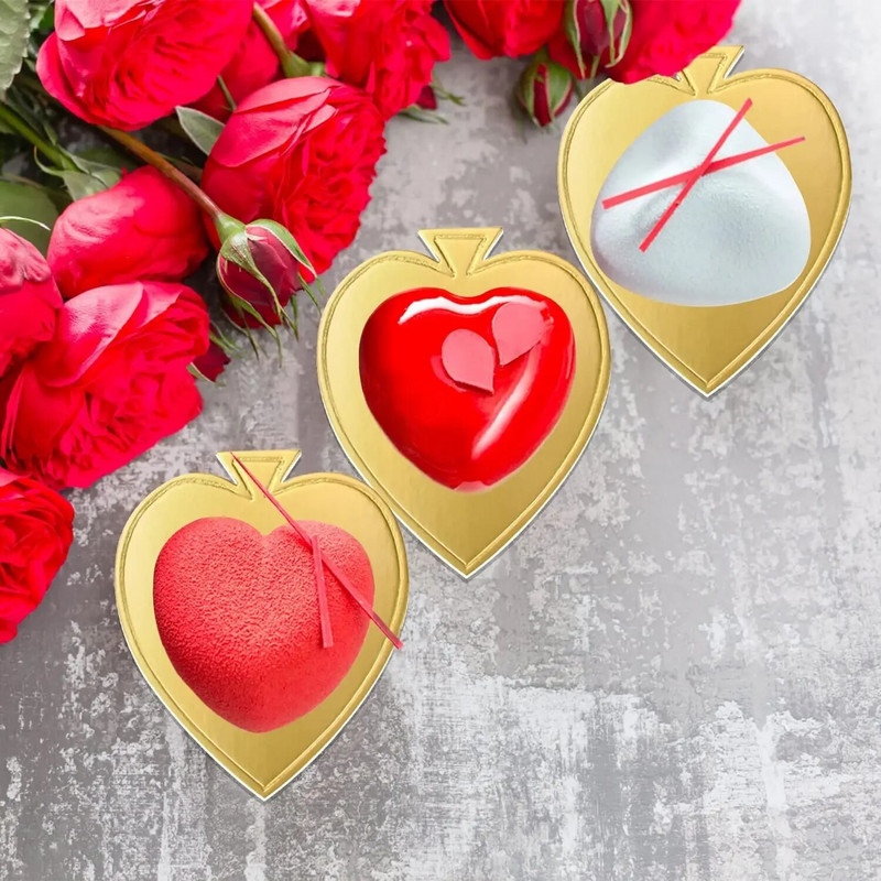 100 kom/pak. Karton za torte Mini daske za torte Cupcake desertni pladanj za više oblika Papirna zlatna podloga za kolače Dekorativni komplet za zabavu