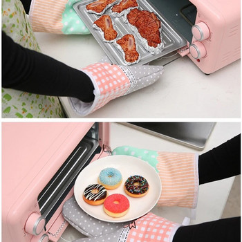 Πυκνωμένα γάντια ανθεκτικά στη θερμότητα για ψήσιμο Γάντια μικροκυμάτων ανθεκτικά στη θερμότητα για φούρνο κουζίνας Προστατευτικό χεριών για οικιακή κουζίνα