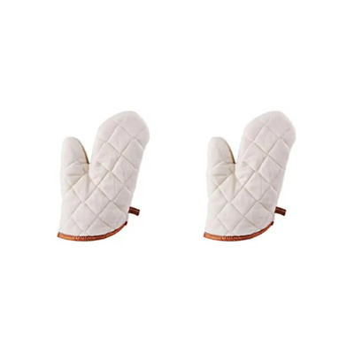 2 komada bijele pamučne tkanine, neklizajuće rukavice otporne na toplinu, kuhinjske rukavice za pećnicu, alati za kuhanje za dom, restoran