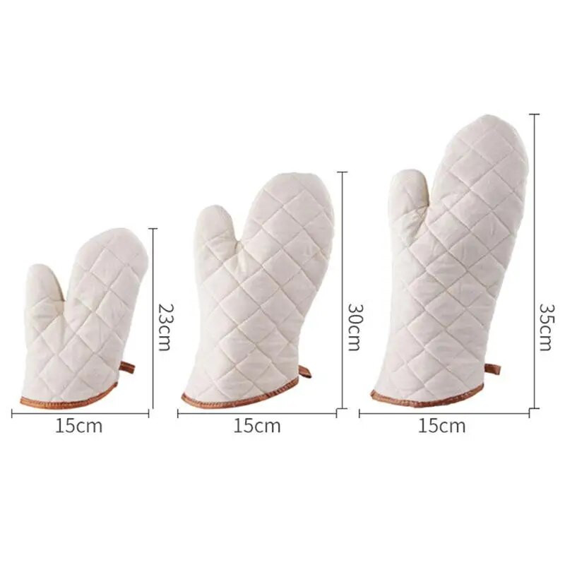 2 komada bijele pamučne tkanine, neklizajuće rukavice otporne na toplinu, kuhinjske rukavice za pećnicu, alati za kuhanje za dom, restoran