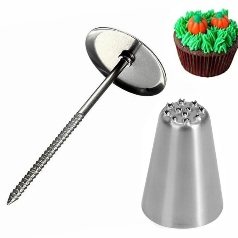 4PCS Puff cijevi od nehrđajućeg čelika Savjeti za mlaznice Trava Torta Cvijet Igla Nokti Škare Cupcake Krema za glazuru Alati za ukrašavanje fondana