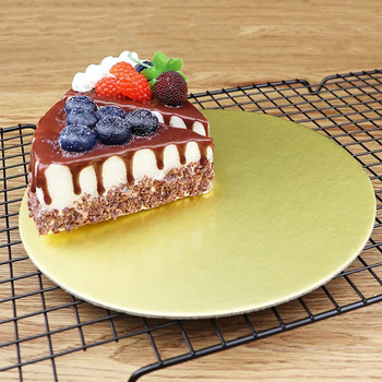 2/3 τμχ Στρογγυλές σανίδες κέικ Χρυσό χαρτί Βάση κέικ για κέικ Δίσκος επιδόρπιου Κέικ Σκληρό χαρτί μαξιλαράκι για τούρτα Εργαλείο ψησίματος