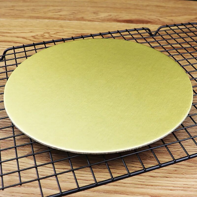 2/3 vnt Apvalios pyrago lentos Auksinis popierinis kepsninės pagrindas Keksiukų desertų padėklas Tortas Kieto popieriaus padas Tortas dekoruojantis kepimo įrankis