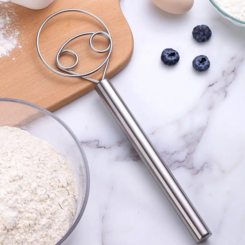 1 vnt. kiaušinių kremo maišymo strypai, dvigubi skylutės miltų pyragų maišyklės šluotelės daniškajai tešlai, duonai, sklandžiai įrankiai ritinio maišyklės virtuvės įrankiai