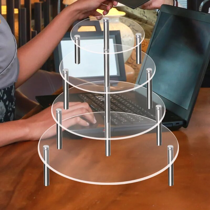 Akrilni stalak za kolače Držač za kolače Tanjur Stalak za kolače Stolni set za izlaganje za desert Držač za kolače Tanjur Dekoracija za rođendansku zabavu