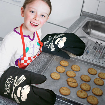 Προσαρμογή Cartoon Γάντια μικροκυμάτων Γάντια κατσαρόλας Γάντια Κουζίνα Πατάκι κατσαρόλας για μπάρμπεκιου Γάντια μόνωσης ζεστού φούρνου Γάντια ψησίματος