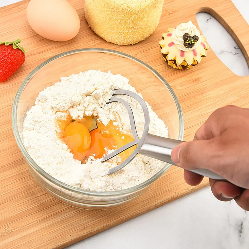 Daniškas tešlos plaktuvas nerūdijančio plieno rankinis kiaušinių maišytuvas Artisan maišytuvas duonai pyragams Danijos tešlos virtuvės kepimo reikmenys