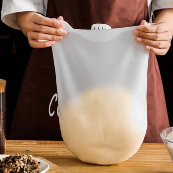 Силиконова торбичка за месене на тесто Торбички за миксери за брашно Многофункционална торбичка за смесване на брашно Хляб Сладкиши Пица Незалепващо печене Кухненски инструменти