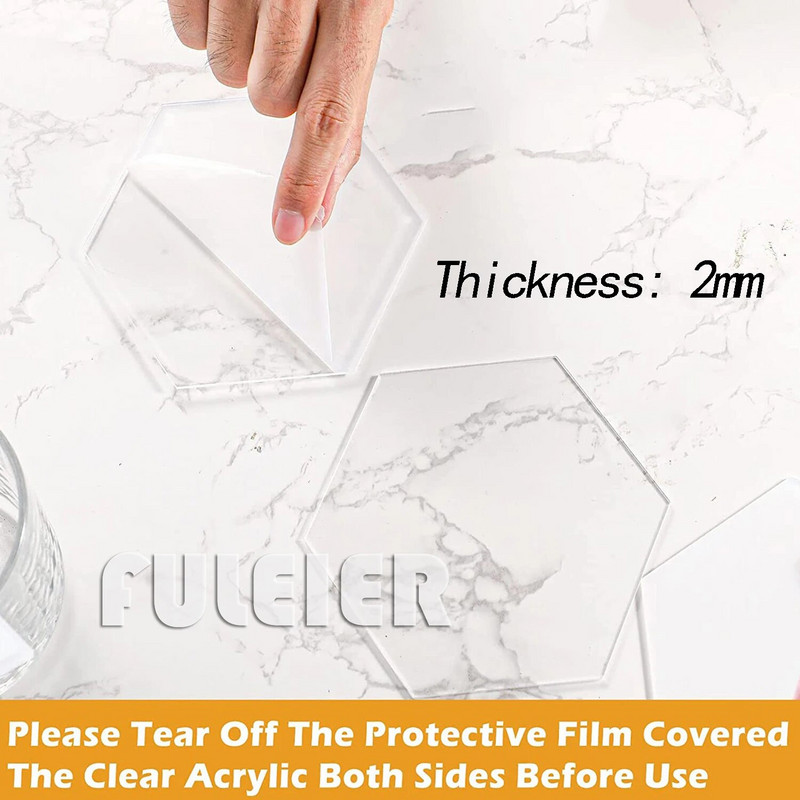 Šesterokutni akrilni diskovi za torte DIY umjetnička prazna ploča Stalak za pladanj za alate za torte Alat za ukrašavanje kolača za pečenje Kartice