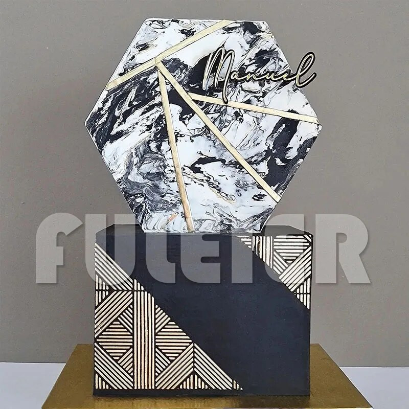 Šesterokutni akrilni diskovi za torte DIY umjetnička prazna ploča Stalak za pladanj za alate za torte Alat za ukrašavanje kolača za pečenje Kartice