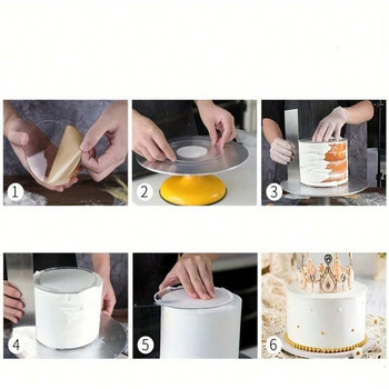 2PCS кръгъл диск за торта с кръгли ръбове Поставка за акрилна тава за печене Направи си сам за многократна употреба Топер за торта Незалепваща акрилна дъска за основа за торта Инструмент за печене