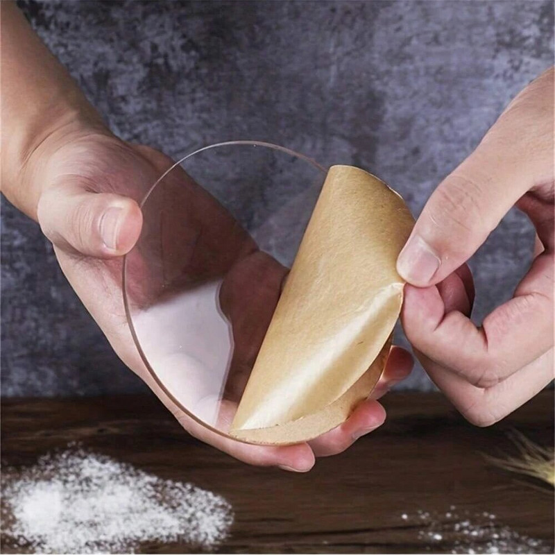 2PCS Kružni disk za torte s okruglim rubom Stalak od akrilne posude za pečenje DIY preklop za kolače za višekratnu upotrebu Neljepljiva akrilna ploča za podlogu Alat za pečenje