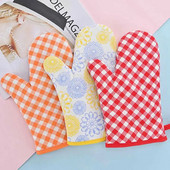 1PC rukavica Rukavica za mikrovalnu pećnicu Pamučno izolirane rukavice za pečenje Otporne na toplinu Rukavice za pećnicu Terilenske neklizajuće slatke kuhinjske alatke