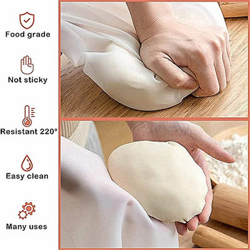 Τσάντα ζύμωσης σιλικόνης Τσάντα μίξερ ζύμης αλευριού Πολυλειτουργική σακούλα ανάμειξης αλευριού για ζαχαροπλαστεία ψωμιού πίτσας Αντικολλητικά εργαλεία ψησίματος