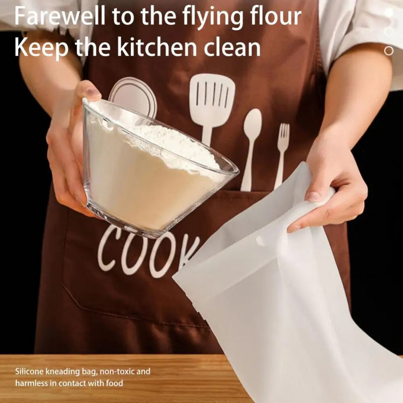 3/6 kg silikoninis minkymo tešlos maišelis, miltų maišymo maišelis, skirtas duonai tešlai Pica Nelipnus kepimas Virtuvės priedai Įrankiai