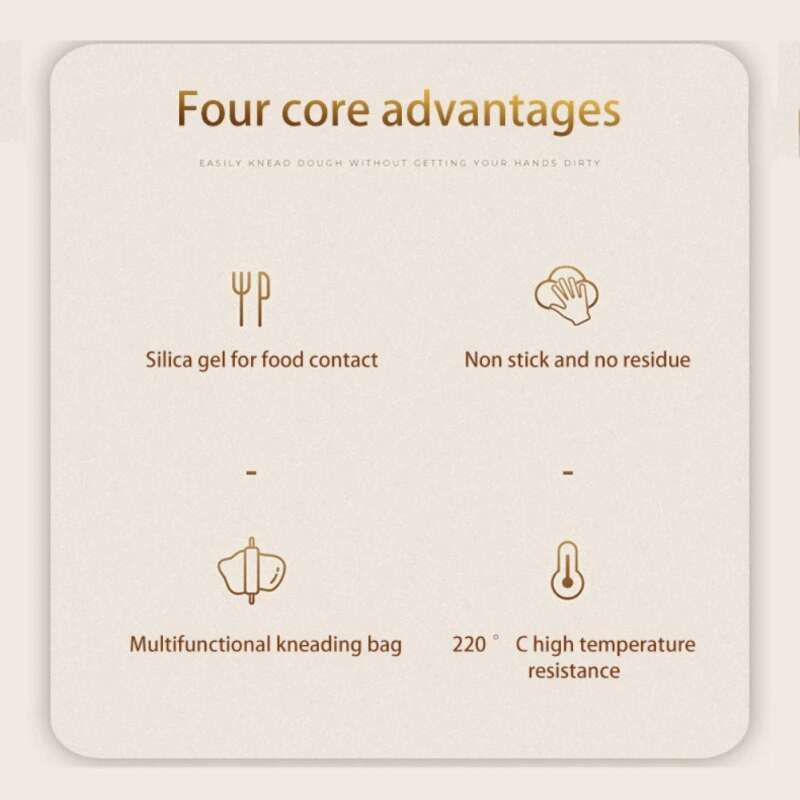 3/6 kg silikoninis minkymo tešlos maišelis, miltų maišymo maišelis, skirtas duonai tešlai Pica Nelipnus kepimas Virtuvės priedai Įrankiai
