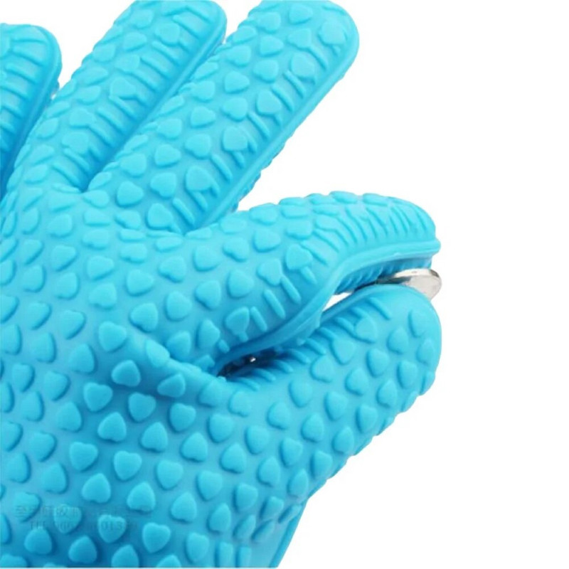 1kom Heart Pattern, protuklizna, otporna na toplinu Pećnica za pečenje, kuhanje, silikonska rukavica, protuklizna, otporna na srce, toplinski uzorak