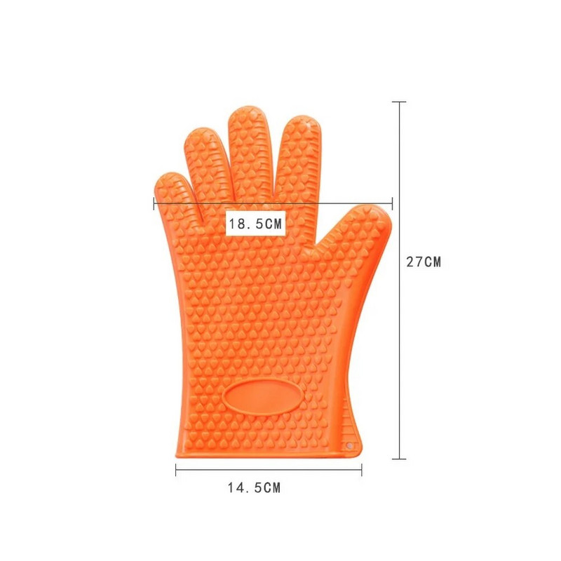 1kom Heart Pattern, protuklizna, otporna na toplinu Pećnica za pečenje, kuhanje, silikonska rukavica, protuklizna, otporna na srce, toplinski uzorak