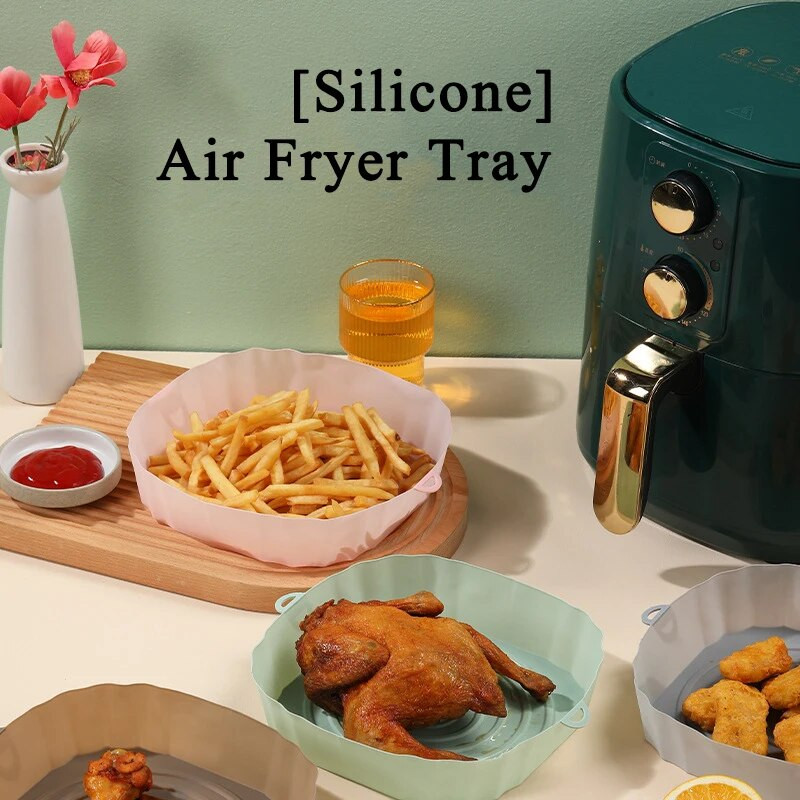 Air Fryers Pećnica Lim za pečenje Košarica za prženu piletinu AirFryer Silikonski lonac Okrugli zamjenski roštilj Posuda za pečenje