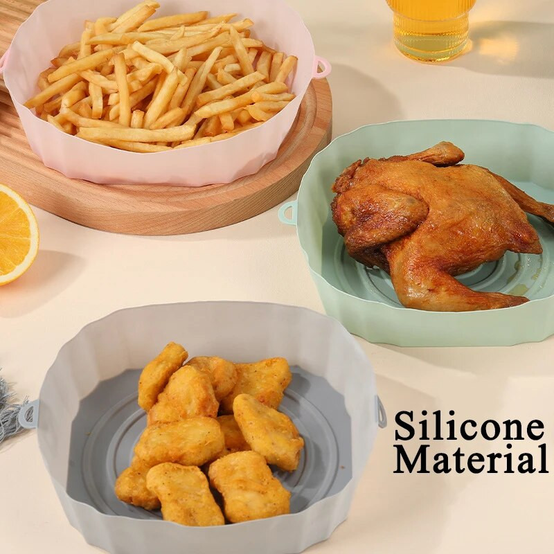 Air Fryers Pećnica Lim za pečenje Košarica za prženu piletinu AirFryer Silikonski lonac Okrugli zamjenski roštilj Posuda za pečenje