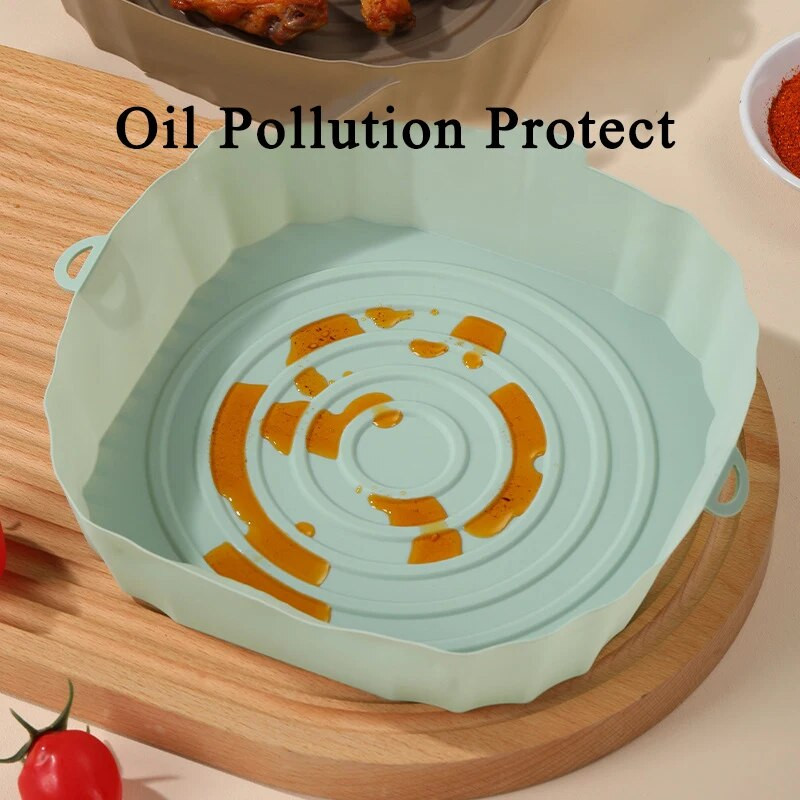 Air Fryers Pećnica Lim za pečenje Košarica za prženu piletinu AirFryer Silikonski lonac Okrugli zamjenski roštilj Posuda za pečenje