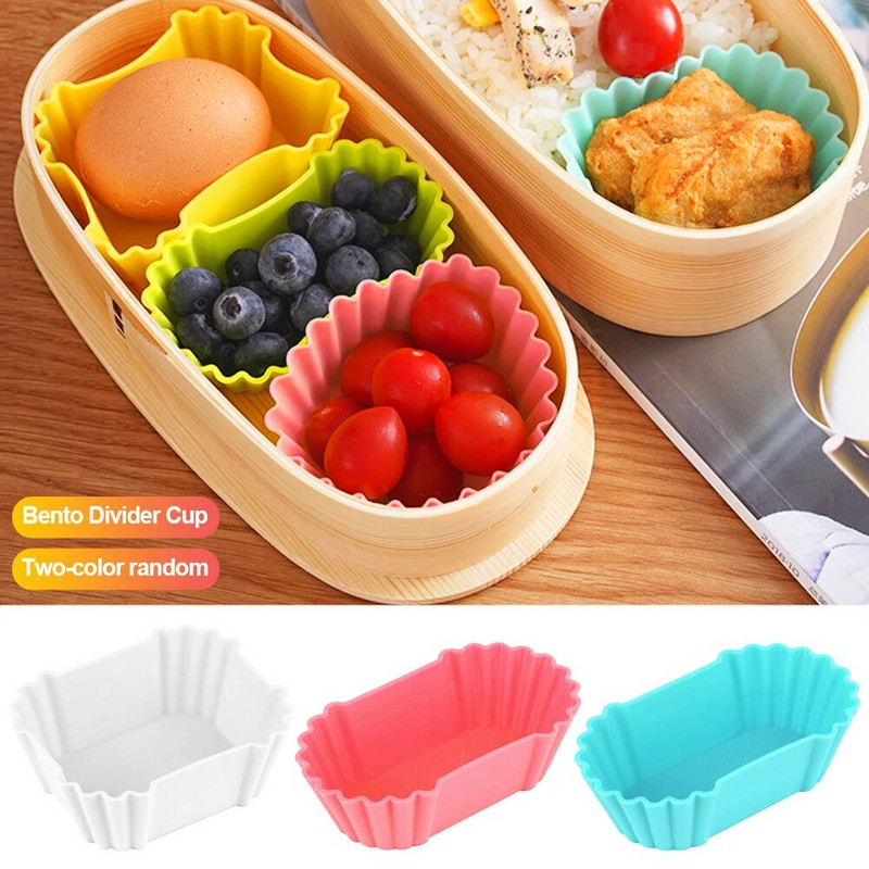 Cupă despărțitoare Bento, 3 buc. Mucegai ușor de curățat, formă reutilizabilă pentru prăjituri, pentru desert, sushi, accesorii separate pentru depozitare, cutie de prânz pentru alimente.