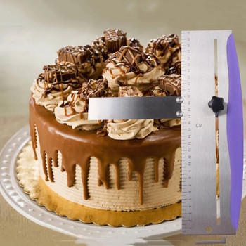 Ρυθμιζόμενη ξύστρα κέικ Ψήσιμο τραγανές γωνίες Κέικ χτενάκι Μεταλλικό κέικ Edge πιο απαλό κατασκευασμένο από ανοξείδωτο ατσάλι DIY εργαλεία ψησίματος