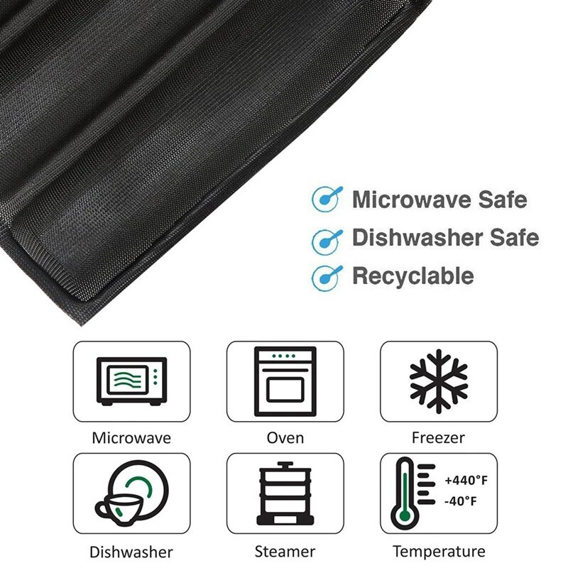 Kvaliteetne silikoonist baguettepann – mittenakkuvad perforeeritud fench-leivavormid, kuumakoeravormid, küpsetusplaadid, matt-leivavorm