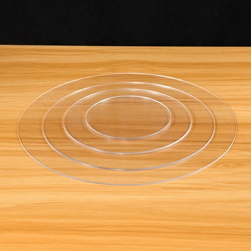 Discuri rotunde acrilice pentru tort, 10/15/20/25 cm, plăci transparente pentru tavă de desert, accesorii pentru instrumente de decorare pentru copt