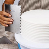 Racletă din oțel inoxidabil Marginea netedă Răzuitoare pentru fondant Spatule Instrumente de patiserie pentru coacere Tort din oțel inoxidabil pentru decorare Accesorii