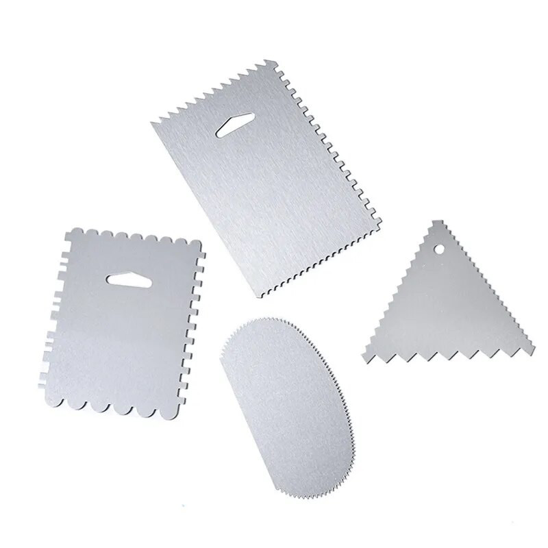 Racletă din oțel inoxidabil Marginea netedă Răzuitoare pentru fondant Spatule Instrumente de patiserie pentru coacere Tort din oțel inoxidabil pentru decorare Accesorii
