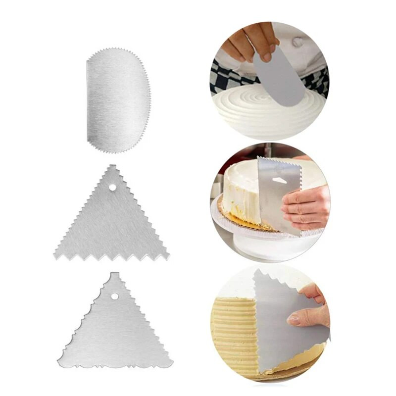 Racletă din oțel inoxidabil Marginea netedă Răzuitoare pentru fondant Spatule Instrumente de patiserie pentru coacere Tort din oțel inoxidabil pentru decorare Accesorii