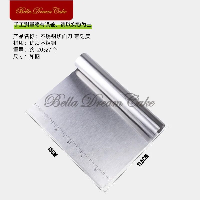 Racletă pentru tort din oțel inoxidabil de 6"/8" Spatule de patiserie pentru aluat pentru cremă de unt Marginea netedă Instrumente pentru decorarea prăjiturii Accesorii pentru copt