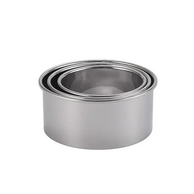 3Pcs/Set Okrugli rezač tijesta od nehrđajućeg čelika DIY kalup za knedle s kožom Aparat za kolače u obliku cvijeta Kružni kalup za biskvit