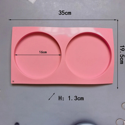 2 rupe Okrugli disk Silikonski kalup za kolače Alati za ukrašavanje Ravni cilindar Tava za čokoladni fondant Posuda za pečenje za desert Kuhinjsko pečenje