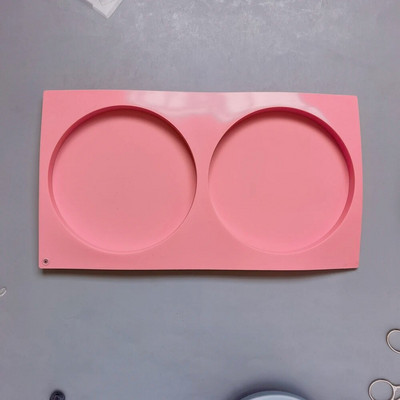 2 rupe Okrugli disk Silikonski kalup za kolače Alati za ukrašavanje Ravni cilindar Tava za čokoladni fondant Posuda za pečenje za desert Kuhinjsko pečenje