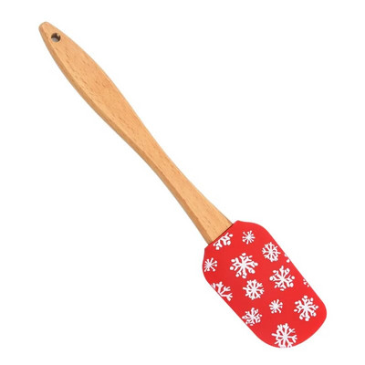 Nou de Crăciun mâner din lemn Bucătărie Fondant Tort Cremă Spatulă Silicon Unt Screper Bucătărie Instrumente de coacere Espatula Silicona