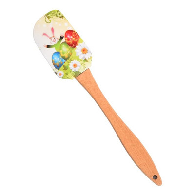 Nou de Crăciun mâner din lemn Bucătărie Fondant Tort Cremă Spatulă Silicon Unt Screper Bucătărie Instrumente de coacere Espatula Silicona