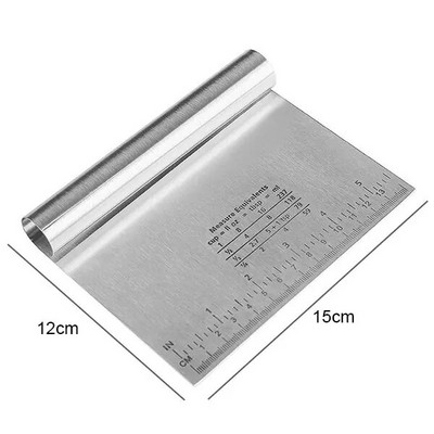 Strugač za tijesto od nehrđajućeg čelika Sjeckalica za pečenje kolača Rezač za pizzu s mjernom vagom Nož za odvajanje kruha Alati za kuhanje